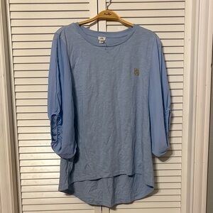 New River Island  Light Blue Women's Relaxed Long Sleeve Top